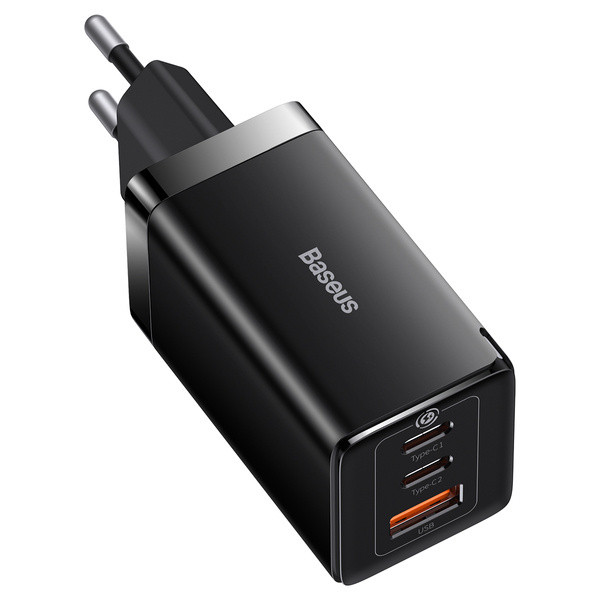 Baseus GaN5 Pro 2C+U  | Ładowarka sieciowa zasilacz 3x USB-A USB-C PD QC3.0 65W