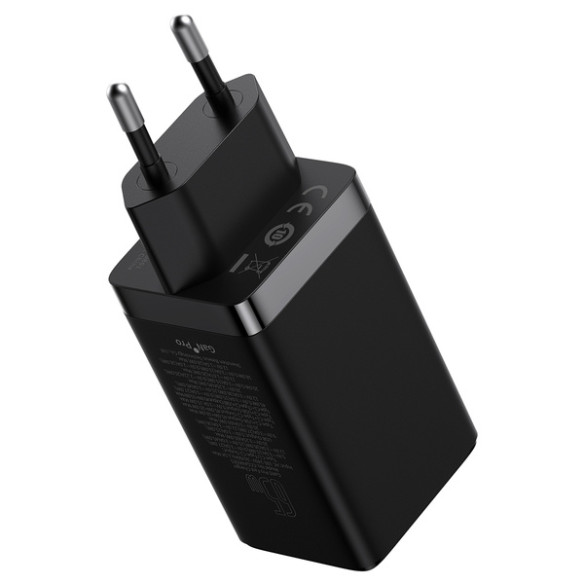 Baseus GaN5 Pro 2C+U  | Ładowarka sieciowa zasilacz 3x USB-A USB-C PD QC3.0 65W