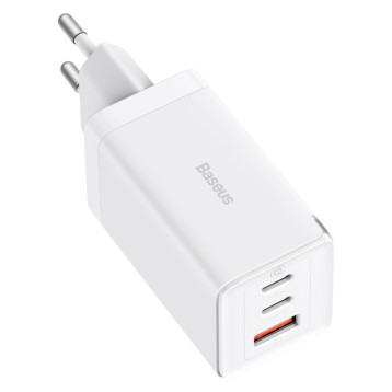 Baseus GaN5 Pro 2C+U  | Ładowarka sieciowa zasilacz 3x USB-A USB-C PD QC4.0 65W