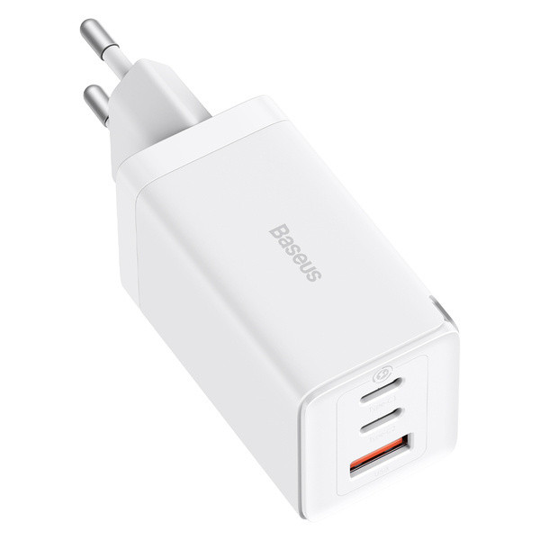 Baseus GaN5 Pro 2C+U  | Ładowarka sieciowa zasilacz 3x USB-A USB-C PD QC4.0 65W