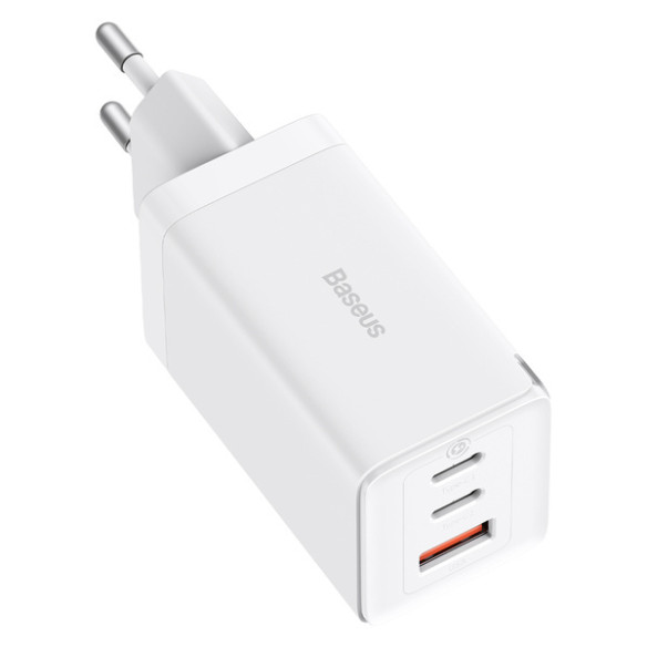 Baseus GaN5 Pro 2C+U  | Ładowarka sieciowa zasilacz 3x USB-A USB-C PD QC4.0 65W