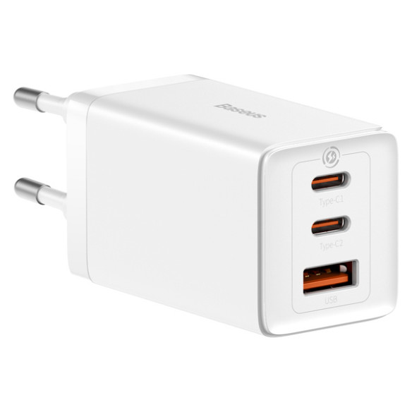 Baseus GaN5 Pro 2C+U  | Ładowarka sieciowa zasilacz 3x USB-A USB-C PD QC4.0 65W