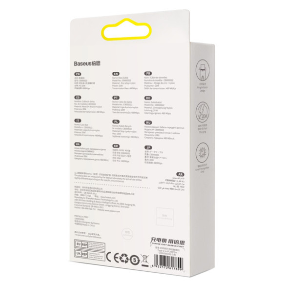 Baseus Glimmer Series | Kabel USB-C - Lightning do iPhone Power Delivery 20W 1m