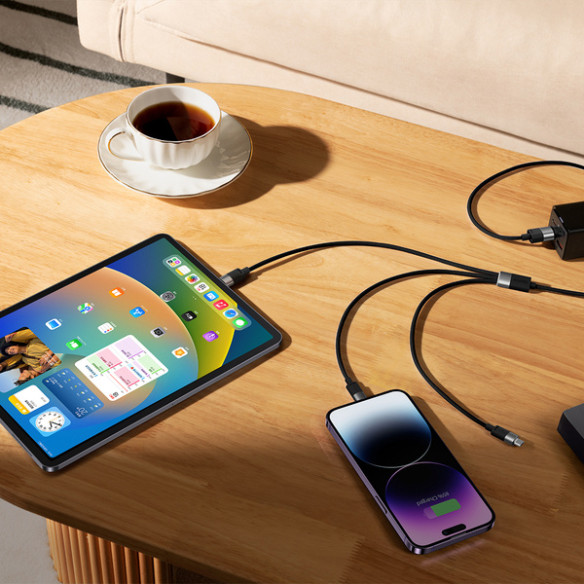 Baseus StarSpeed 1-for-3 | Kabel 3w1 USB - Micro Lightning USB-C 1.2m 3.5A