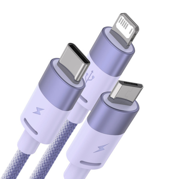 Baseus StarSpeed 1-for-3 | Kabel 3w1 USB - Micro Lightning USB-C 1.2m 3.5A