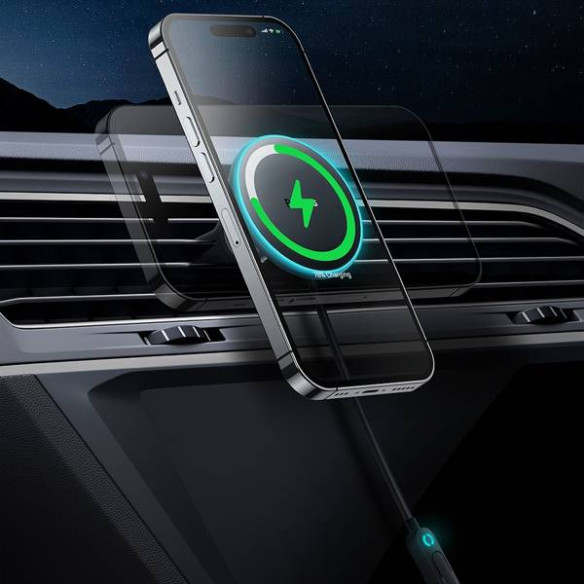 Baseus CW01 3w1 | Uchwyt samochodowy z ładowaniem indukcyjnym MagSafe do iPhone 15W + ładowarka samochodowa Type-C 25W