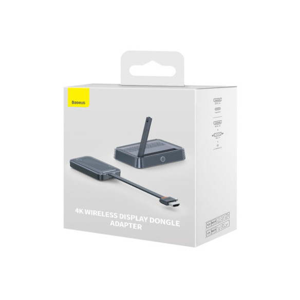 Baseus 4K Wireless Display Adapter | Adapter bezprzewodowy transmiter i odbiornik4K