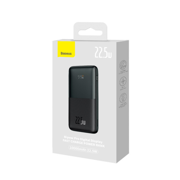 Baseus Bipow Pro | Power Bank 10000mAh 22.5W z kablem USB-C PD QC Samsung AFC