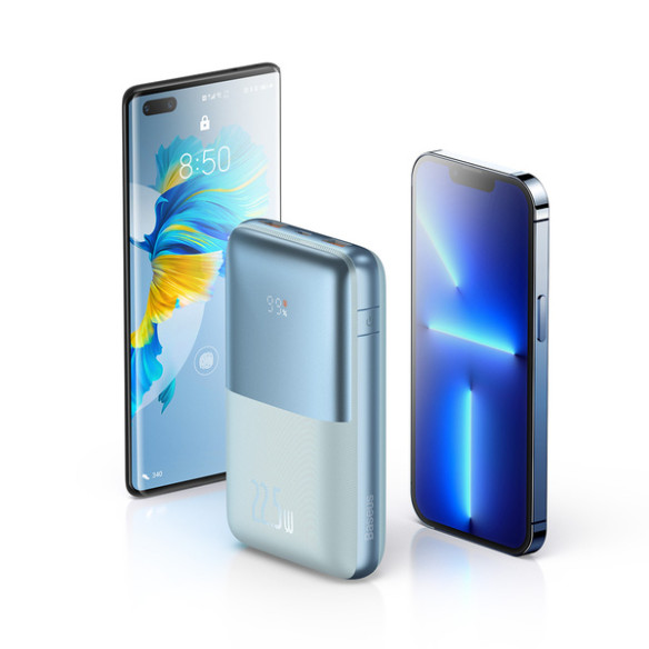 Baseus Bipow Pro | Power Bank 20000mAh 22.5W z kablem USB-C PD QC Samsung AFC Overseas Edition