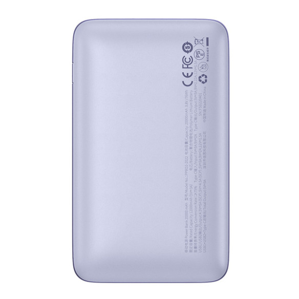 Baseus Bipow Pro | Power Bank 20000mAh 22.5W z kablem USB-C PD QC Samsung AFC Overseas Edition