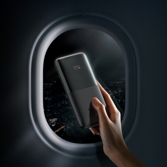 Baseus Bipow Pro | Power Bank 10000mAh 20W z kablem USB-C PD QC Samsung AFC Overseas Edition