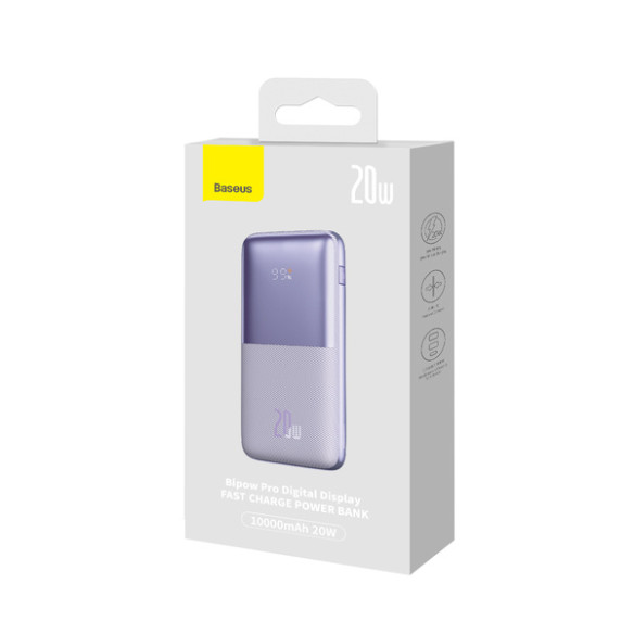 Baseus Bipow Pro | Power Bank 10000mAh 20W z kablem USB-C PD QC Samsung AFC Overseas Edition