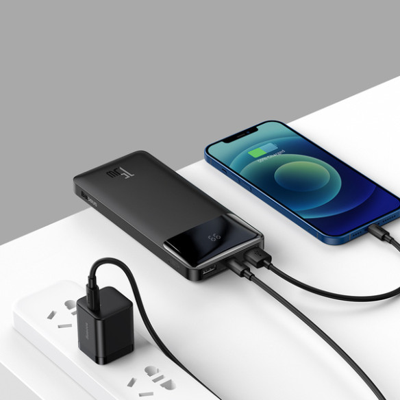 Baseus Bipow Digital Display | Power Bank 10000mAh 15W Power Delivery USB USB-C Overseas Edition