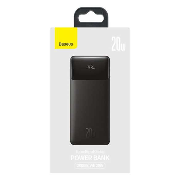Baseus Bipow Digital Display | Power Bank 20000mAh 20W Power Delivery Quick Charge Overseas Edition