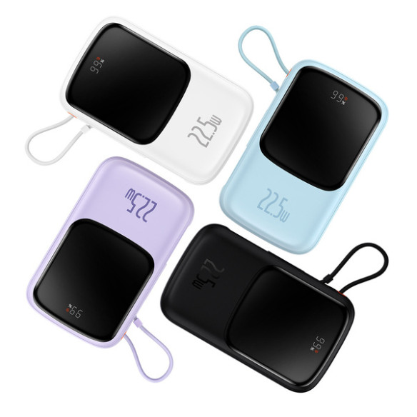 Baseus Qpow Pro | Power Bank 10000mAh PD 22.5W QC3.0 z kablem USB-C