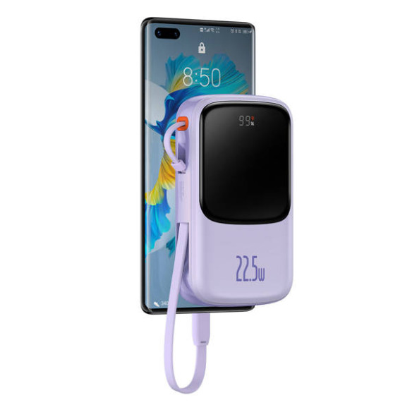 Baseus Qpow Pro | Power Bank 10000mAh PD 22.5W QC3.0 z kablem USB-C