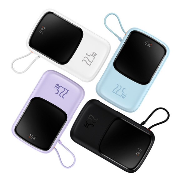 Baseus Qpow Pro | Power Bank 10000mAh PD 22.5W QC3.0 z kablem USB-C