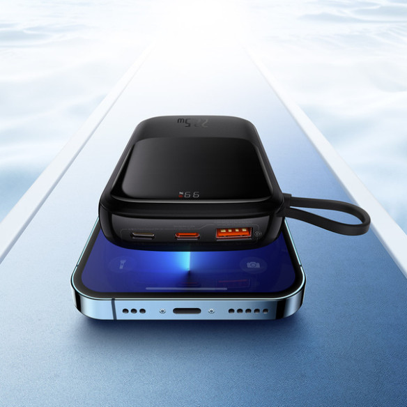 Baseus Qpow Pro | Power Bank 10000mAh PD 22.5W QC3.0 z kablem USB-C Overseas Edition