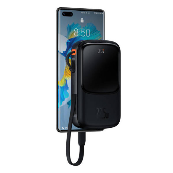 Baseus Qpow Pro | Power Bank 10000mAh PD 22.5W QC3.0 z kablem USB-C Overseas Edition