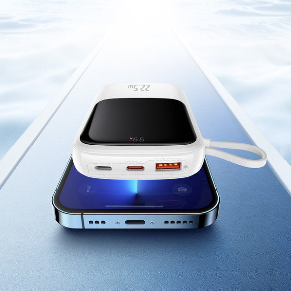 Baseus Qpow Pro | Power Bank 10000mAh PD 22.5W QC3.0 z kablem USB-C Overseas Edition