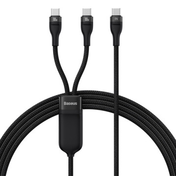 Baseus Flash Series 2 | Kabel 2w1 USB-C - Type-C/Type-C PD 100W 1.5m