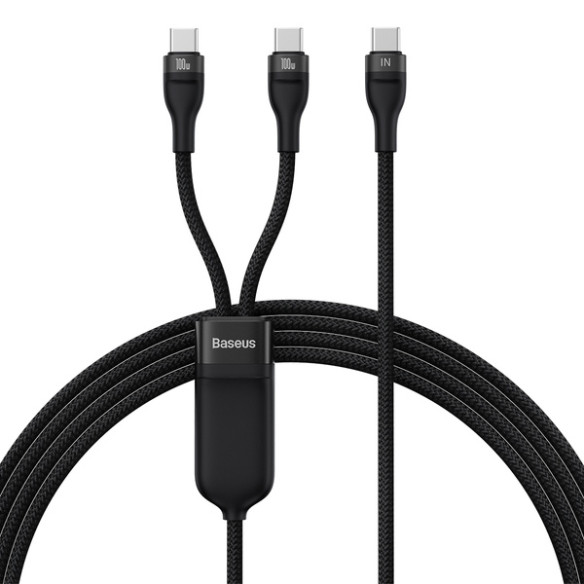 Baseus Flash Series 2 | Kabel 2w1 USB-C - Type-C/Type-C PD 100W 1.5m