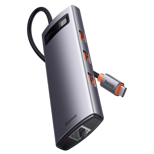 Baseus StarJoy 8-Port | Adapter HUB USB-C - HDMI/ 3*USB3.0/ RJ45/ SD/TF / PD 100W