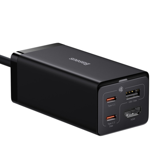 Baseus GAN5 Pro | Ładowarka sieciowa zasilacz adapter hub 2x USB-C USB-A PD HDMI 4K 67W