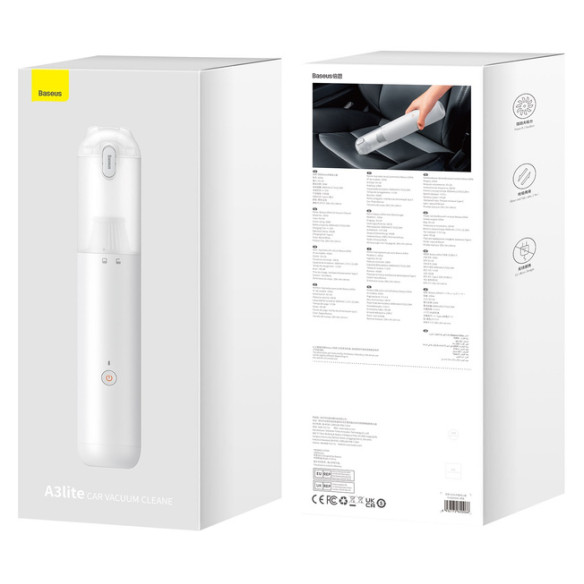 Baseus A3 Lite | Odkurzacz samochodowy bezprzewodowy Pompka 100W 12000Pa