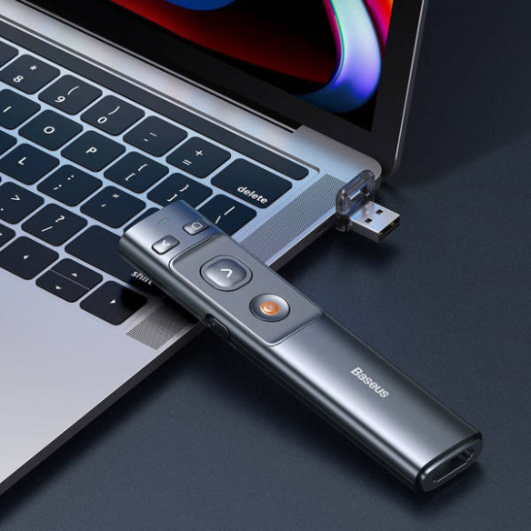 Baseus Orange Dot | Prezenter laser wskaźnik pilot bezprzewodowy do prezentacji