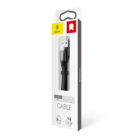Baseus Nimble Portable | Kabel do ładowania USB - Type-C USB-C 3A 23cm z transmisją danych