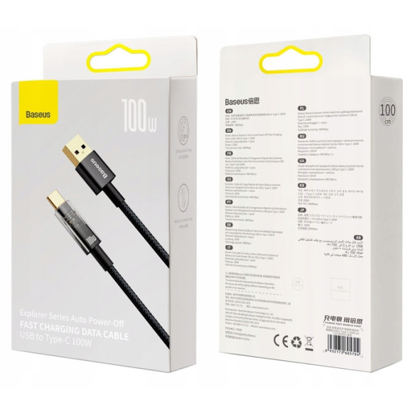 Baseus Explorer Series | Kabel USB do USB-C dla Huawei Honor 100W 6A 1m