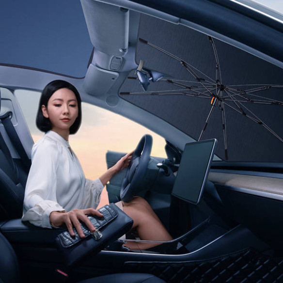 Baseus CoolRide | Osłona przeciwsłoneczna parasolka na przednią szybę do samochodu duża