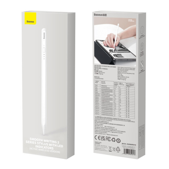 Baseus Smooth Writing 2 | Rysik aktywny Stylus Pen do Apple iPad z wskaźnikami ładowania LED
