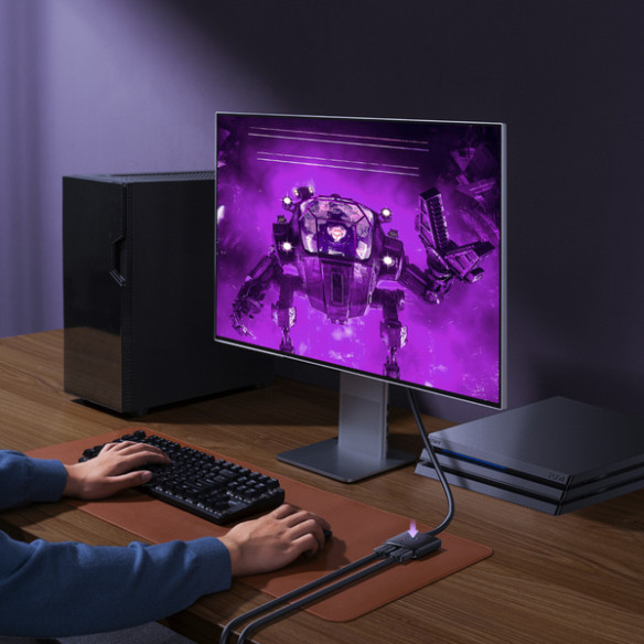 Baseus AirJoy 2-in-1 | Switch dwukierunkowy rozdzielacz HDMI Full HD 4K z kablem HDMI 1m