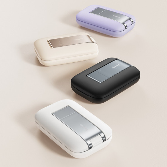 Baseus Seashell | Uchwyt biurowy podstawka stojak składany przenośny z lusterkiem do telefonów do 7"