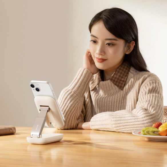 Baseus Seashell | Uchwyt biurowy podstawka stojak składany przenośny z lusterkiem do telefonów do 7"