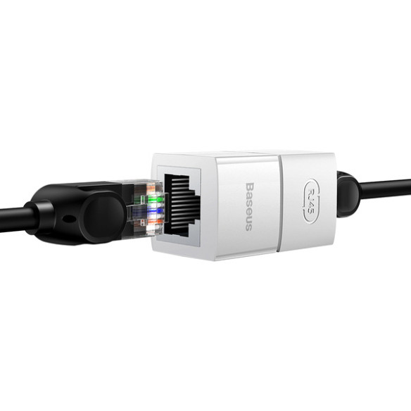 Baseus AirJoy | Łącznik kabli przedłużacz beczka LAN RJ45 10szt