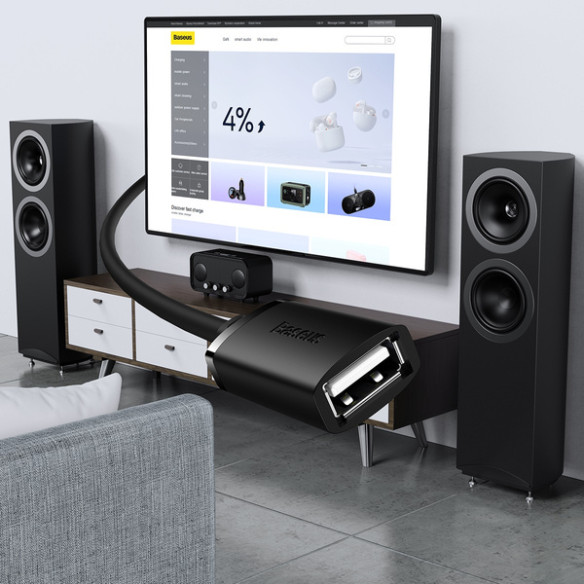 Baseus AirJoy | Kabel przedłużacz przewód USB 2.0 męski - USB 2.0 żeński 0.5m