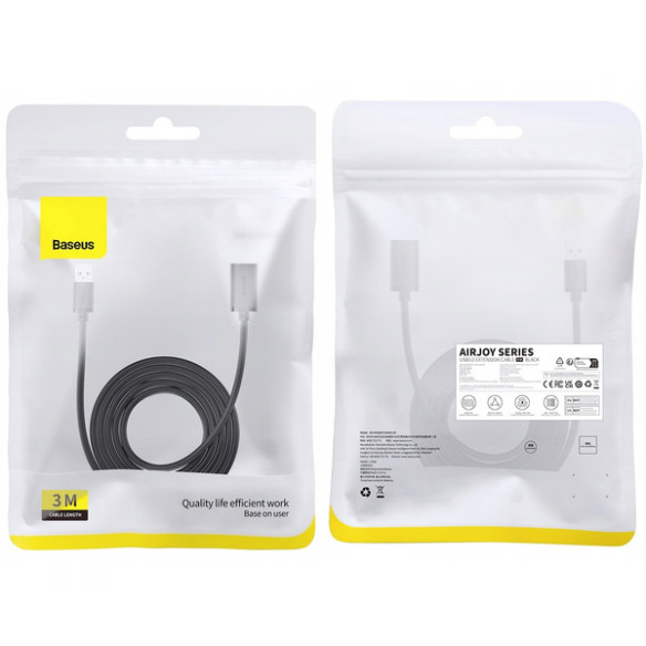 Baseus AirJoy | Kabel przedłużacz przewód USB 3.0 męski - USB 3.0 żeński 3m