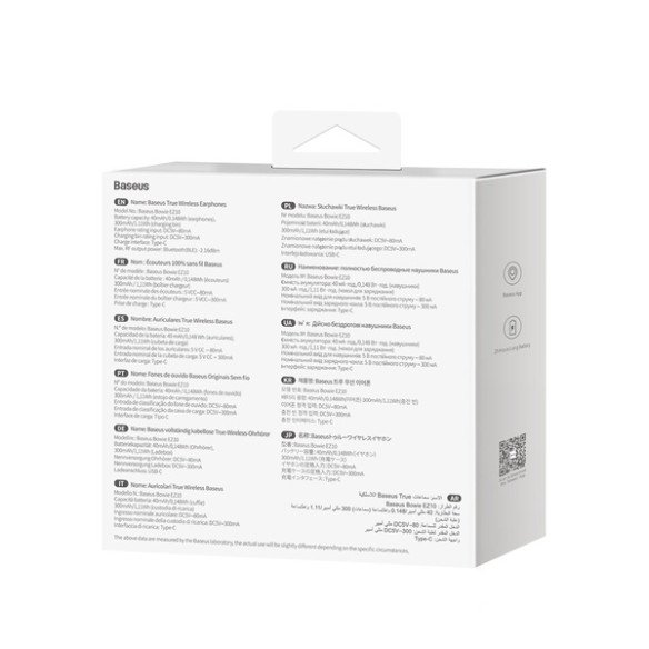Baseus Bowie EZ10 | Słuchawki bezprzewodowe z etui TWS Bluetooth 5.3