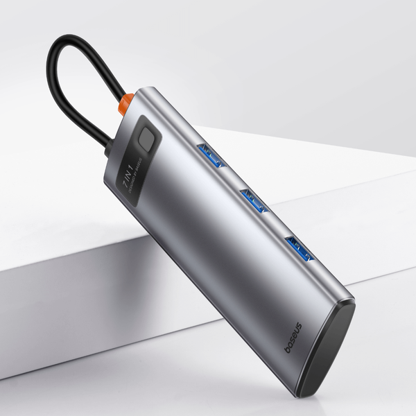 Baseus StarJoy | Adapter HUB 7w1 USB-C 100W HDMI 4K USB3.0 USB-C TF/SD 