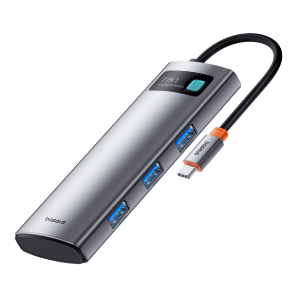 Baseus StarJoy | Adapter HUB 7w1 USB-C 100W HDMI 4K USB3.0 USB-C TF/SD 
