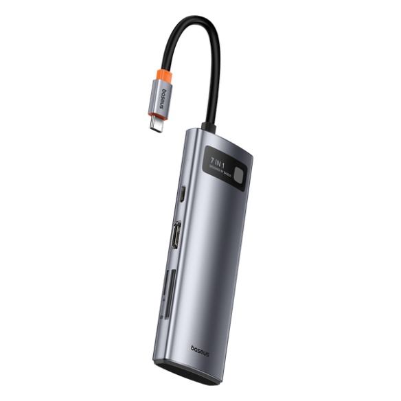 Baseus StarJoy | Adapter HUB 7w1 USB-C 100W HDMI 4K USB3.0 USB-C TF/SD 