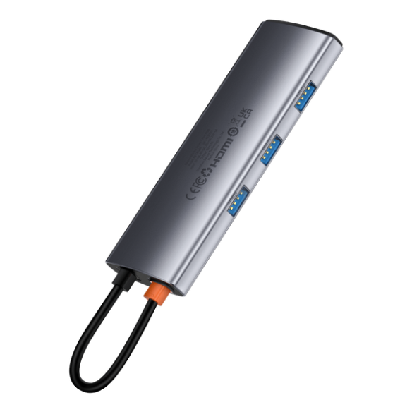 Baseus StarJoy | Adapter HUB 7w1 USB-C 100W HDMI 4K USB3.0 USB-C TF/SD 