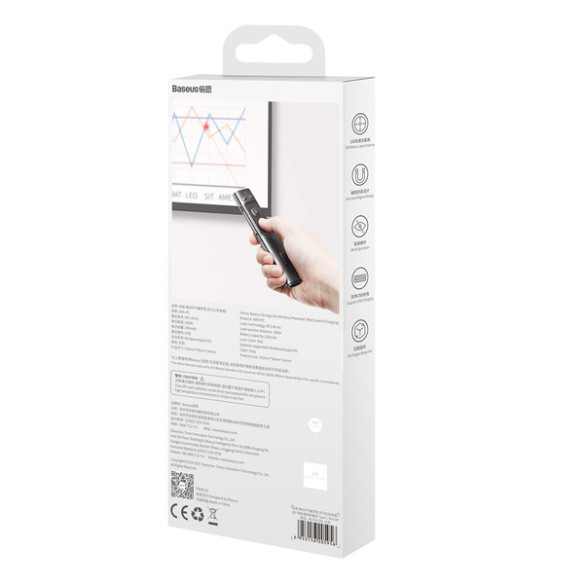 Baseus Orange Dot | Prezenter laser wskaźnik pilot bezprzewodowy do prezentacji 