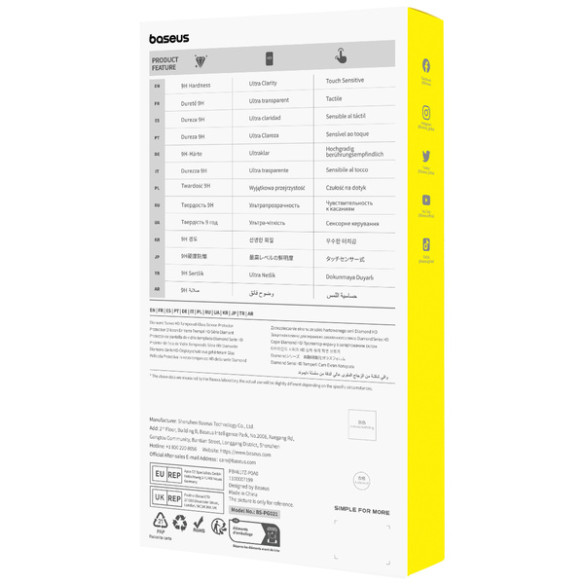 Baseus Diamond P60057407203-03 | Szkło hartowane ochronne pełne 9H do Samsung Galaxy A53