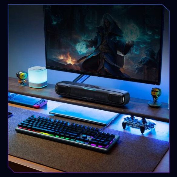 Baseus AeQur DS10 | Głośnik mini soundbar bezprzewodowy Bluetooth 5.3 Mini Jack 3.5mm Audio AUX