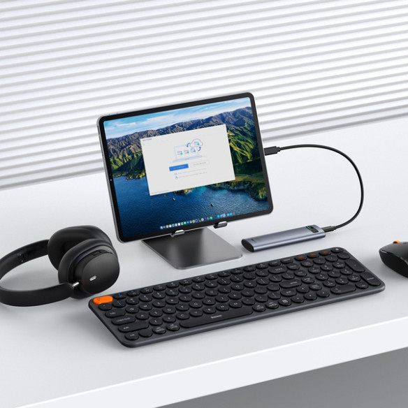 Baseus FlyJoy Series | Obudowa kieszeń dysku SSD M.2 NVMe SATA USB-C Typ-C (Gen2) + kabel