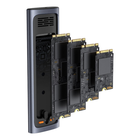 Baseus FlyJoy Series | Obudowa kieszeń dysku SSD M.2 NVMe SATA USB-C Typ-C (Gen2) + kabel